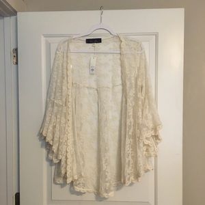Francesca’s Iris Bell Sleeve Lace Cardigan
